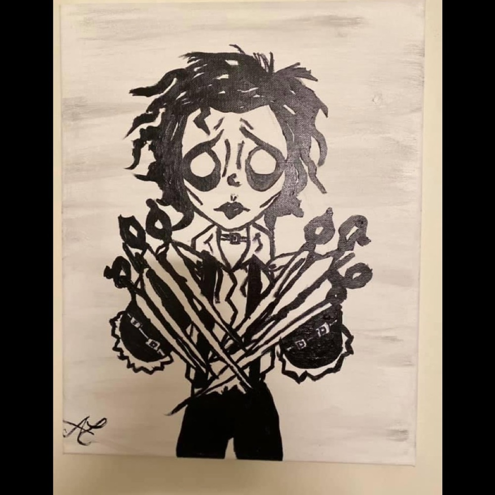 Edward Scissorhands painting
